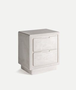 White bed side table