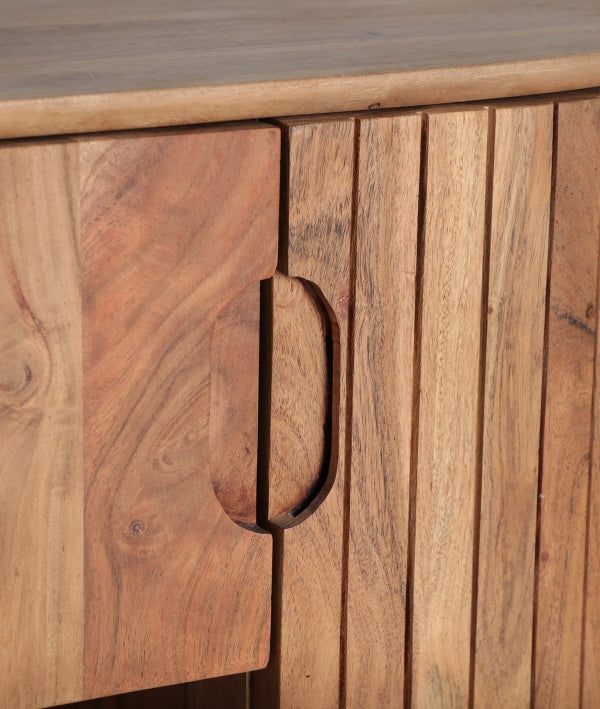 Blesle Brown Acacia Wood & MDF Bedside Table