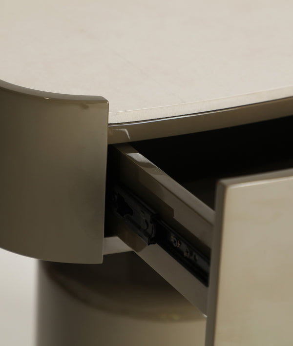 Chaillac Green Wood Bedside Table