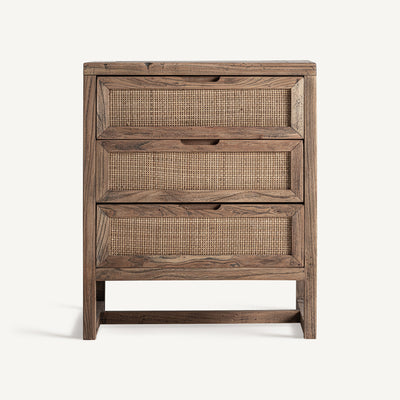 Elm wood bed side table
