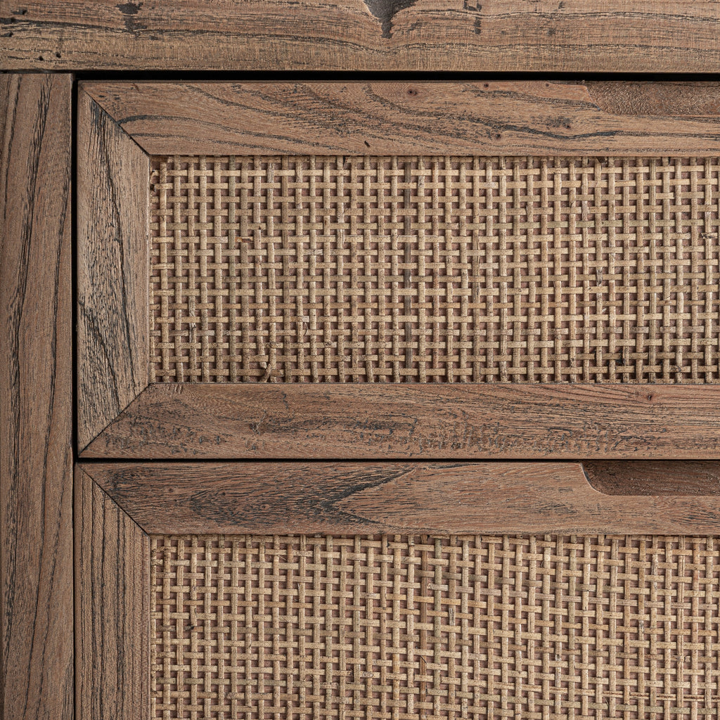 Elm wood bed side table
