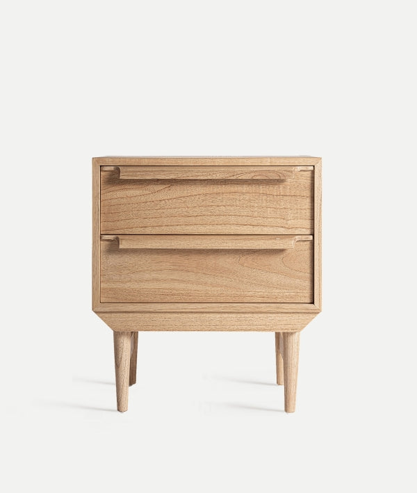 Nyry Brown Mindi Wood Bedside Table