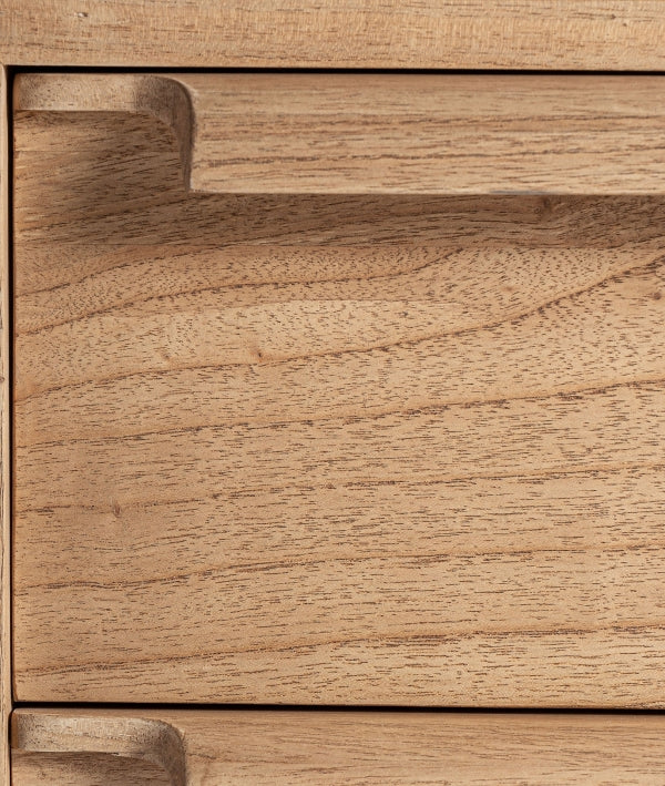 Nyry Brown Mindi Wood Bedside Table