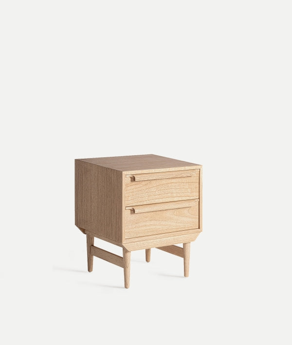 Nyry Brown Mindi Wood Bedside Table