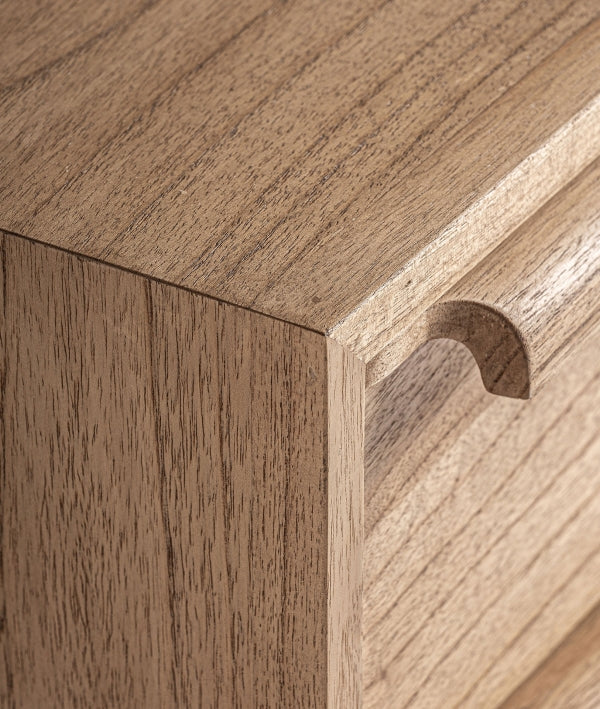 Nyry Brown Mindi Wood Bedside Table