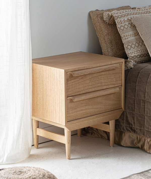 Nyry Brown Mindi Wood Bedside Table
