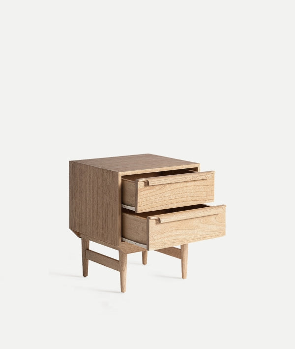 Nyry Brown Mindi Wood Bedside Table