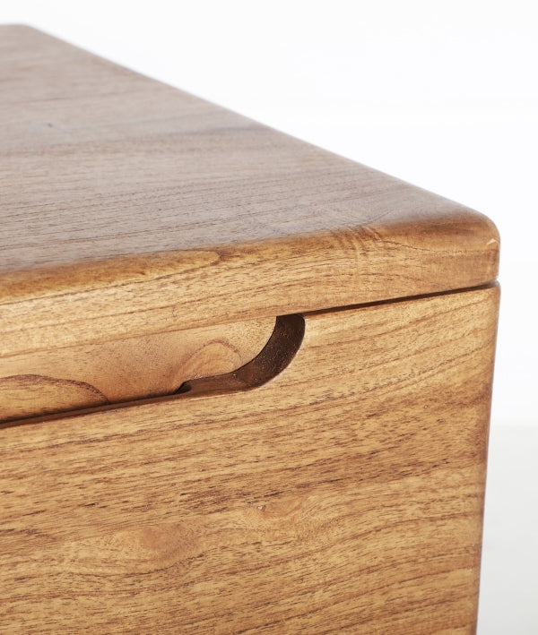 Slough Brown Mindi Wood Bedside Table