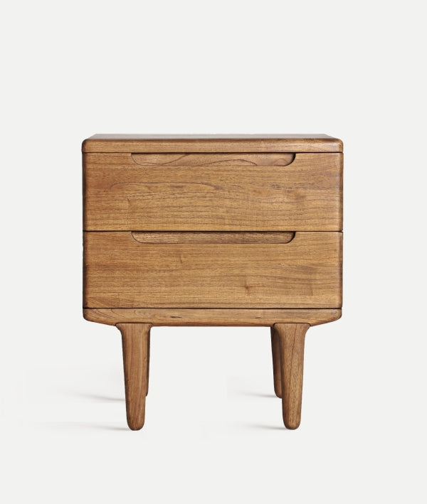Slough Brown Mindi Wood Bedside Table