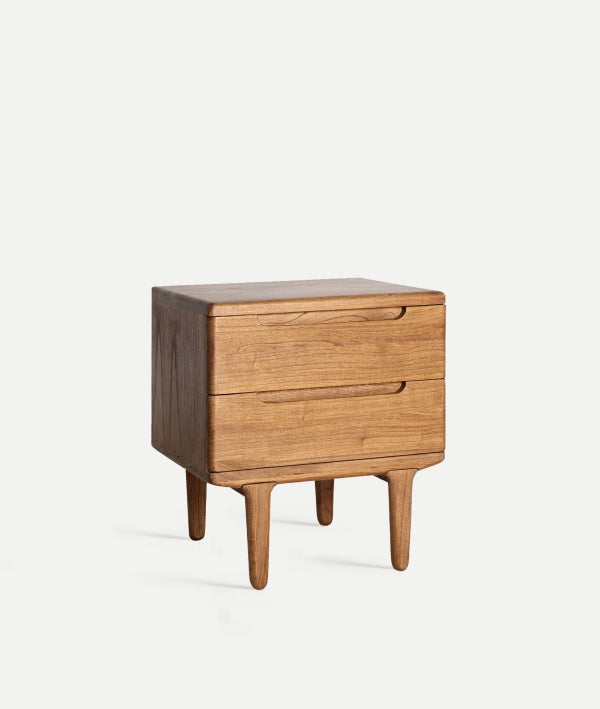 Slough Brown Mindi Wood Bedside Table