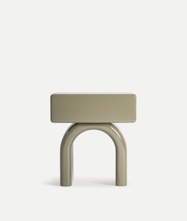 Stage Green Wood Bedside Table