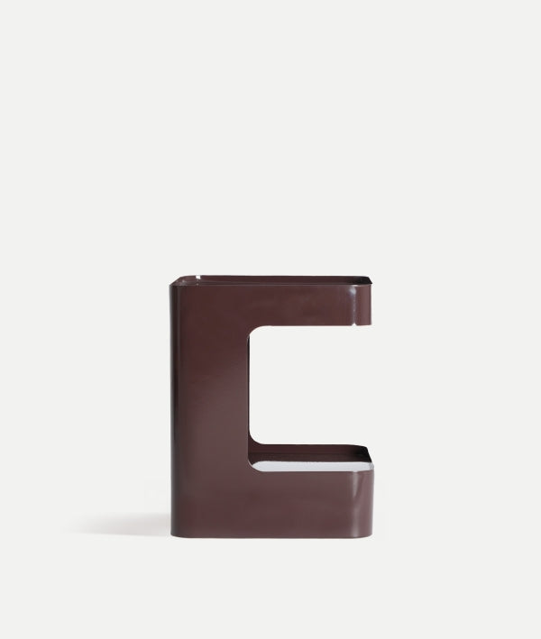 Umoa Brown Wood & Iron Bedside Table