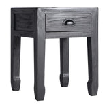 BLACK BEDSIDE TABLE