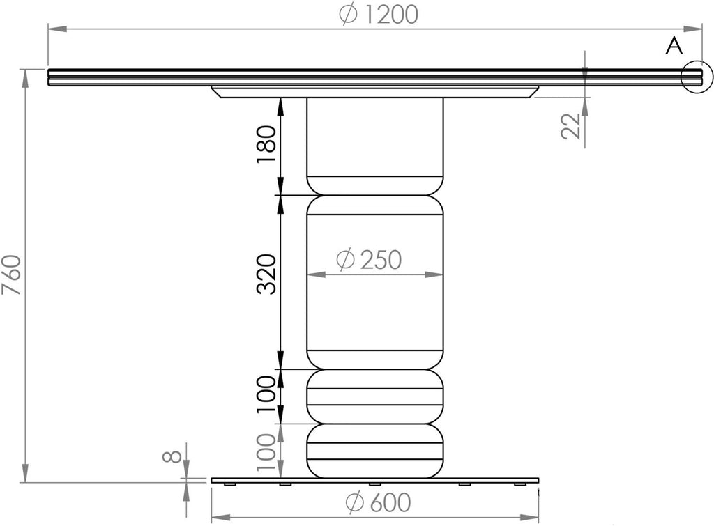 Contract Dining Table 120