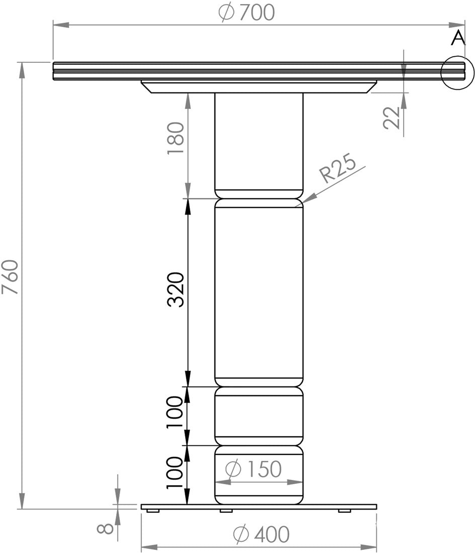 Contract Dining Table 70