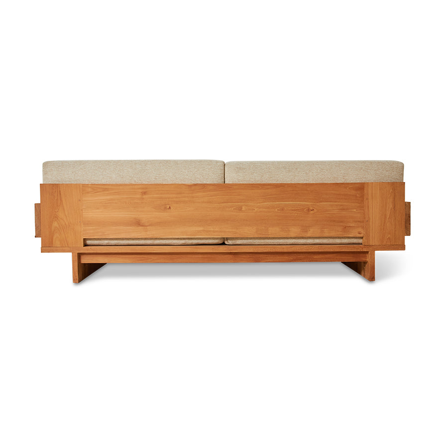 Outdoor sofa teak natural