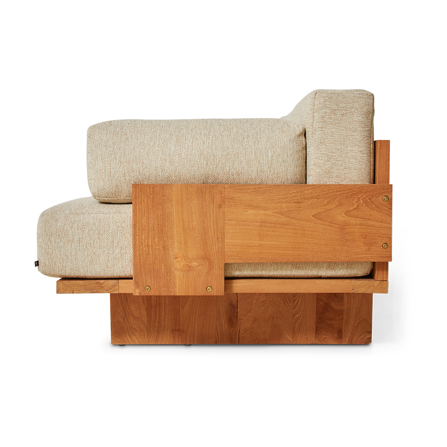 Outdoor sofa teak natural