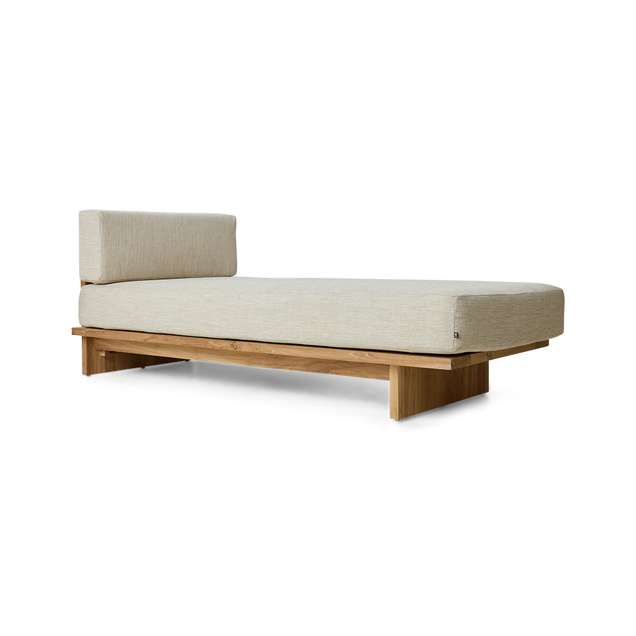 Outdoor daybed teak natural