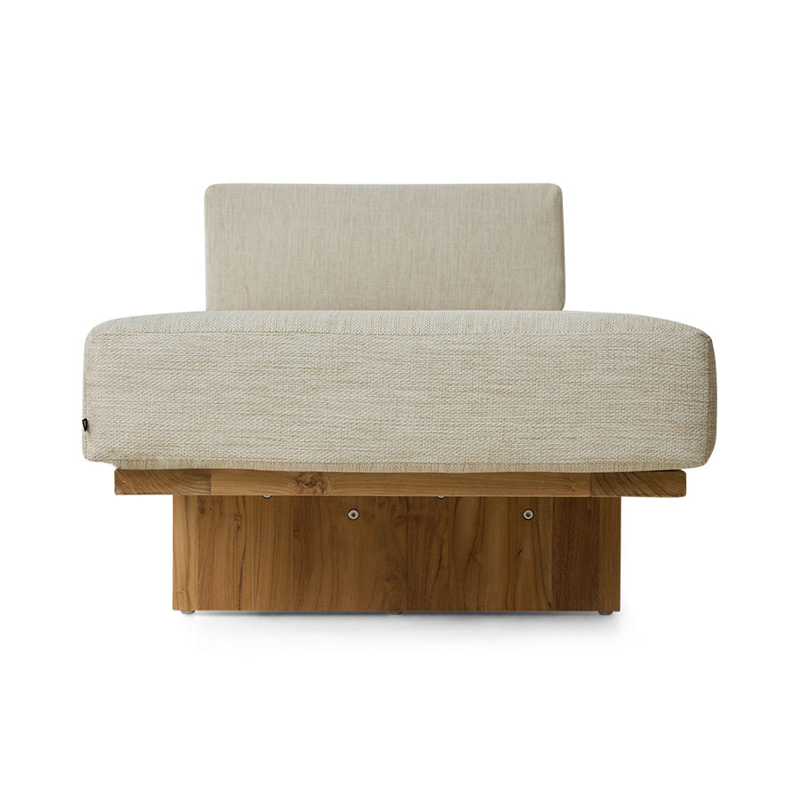Outdoor daybed teak natural
