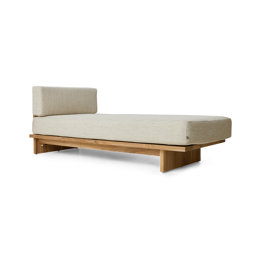 Outdoor daybed teak natural
