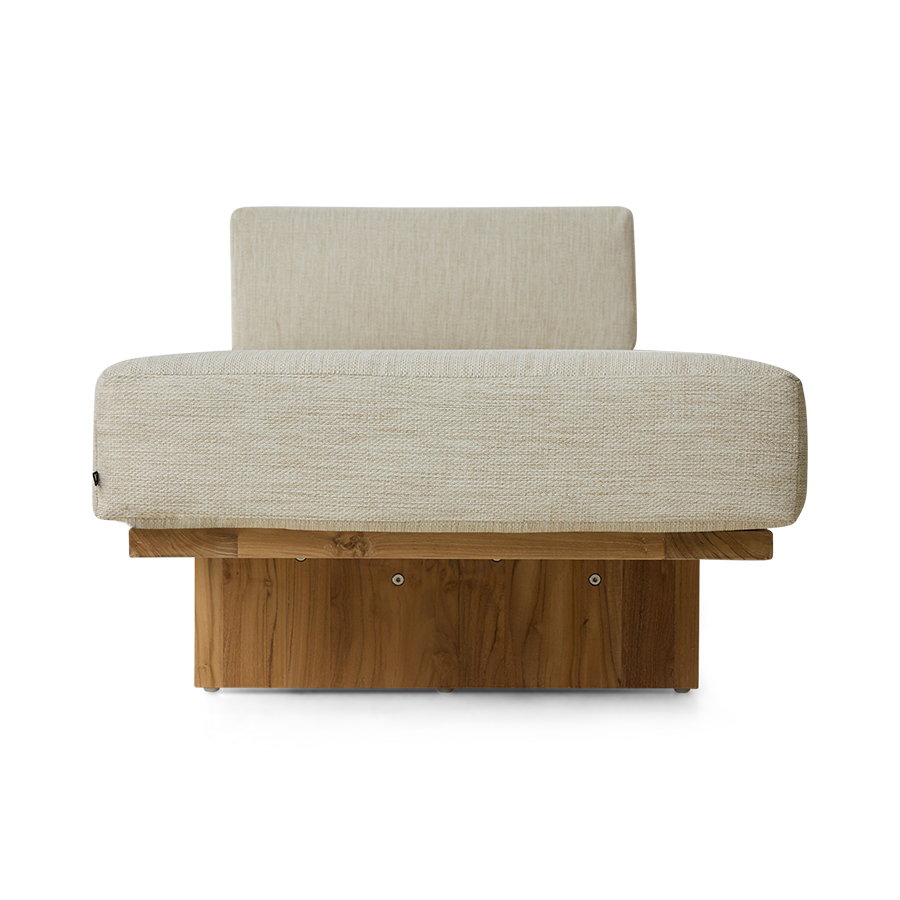 Outdoor daybed teak natural