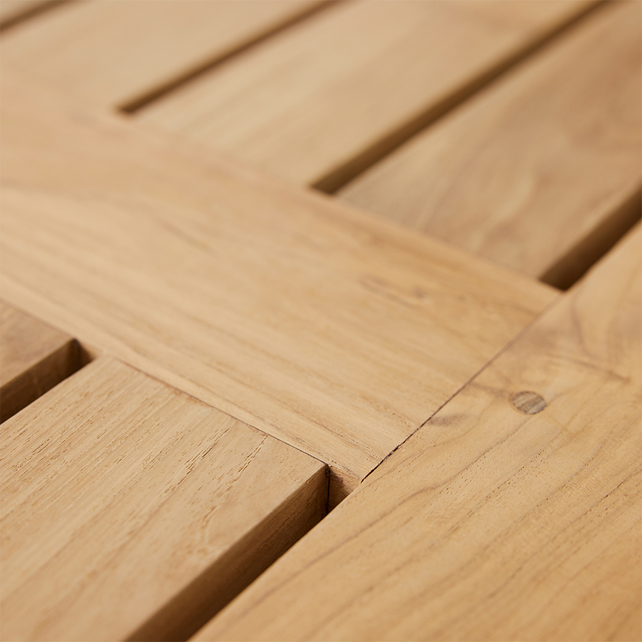 Outdoor daybed teak natural