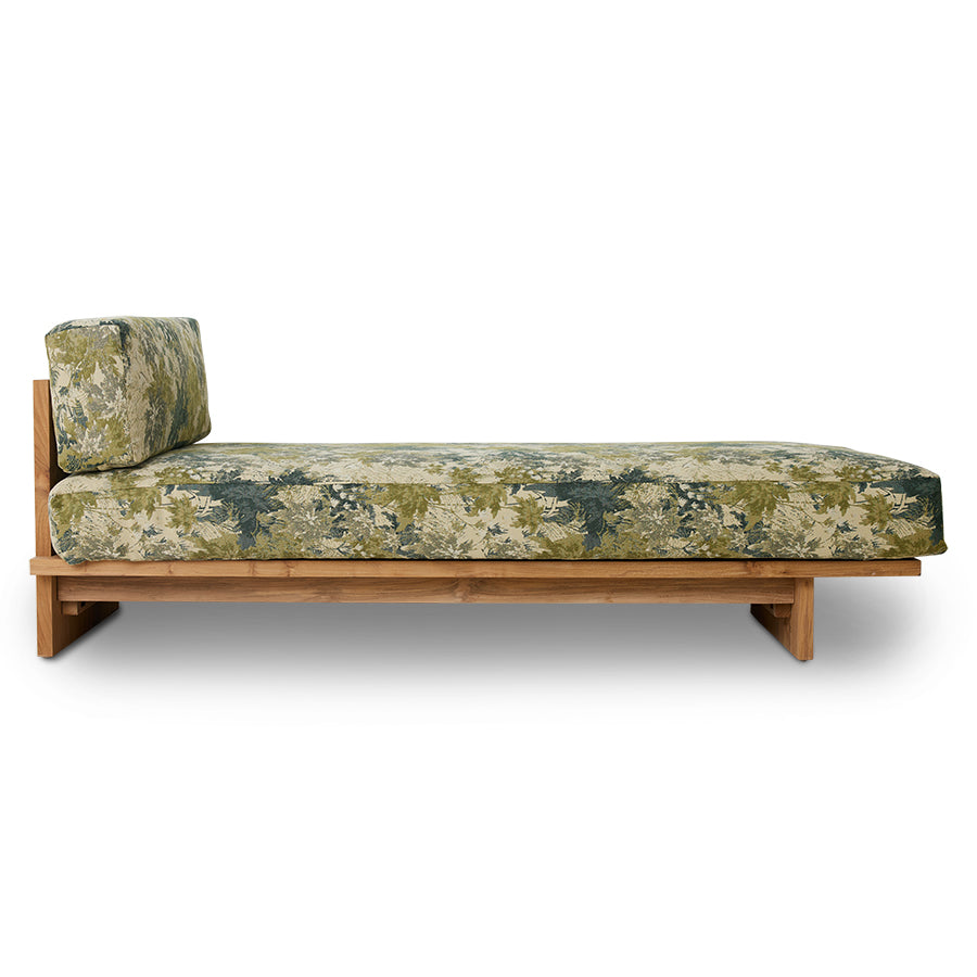 Outdoor daybed teak botanical