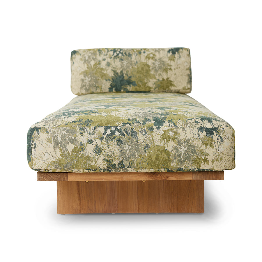 Outdoor daybed teak botanical