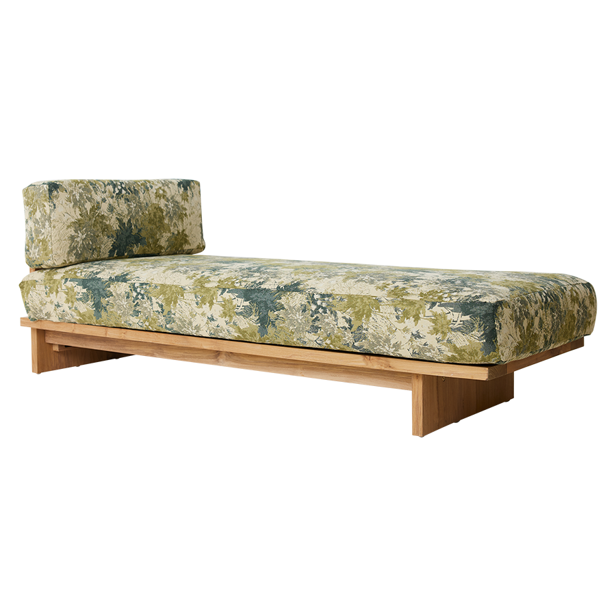 Outdoor daybed teak botanical
