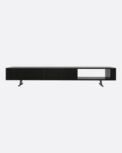 Cargar imagen en el visor de la galería, Mueble de TV FORGE de madera de teca 240 x 45 x 41 cm
