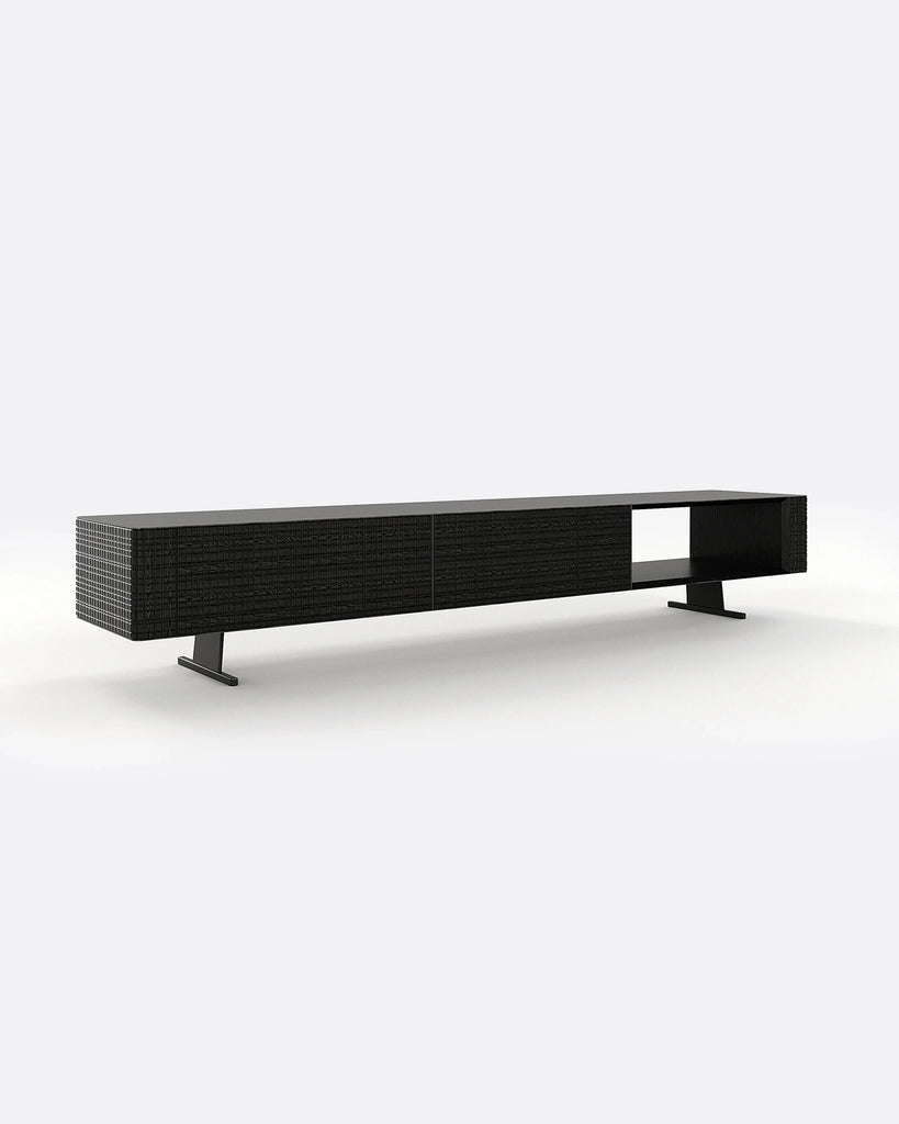 Mueble de TV FORGE de madera de teca 240 x 45 x 41 cm