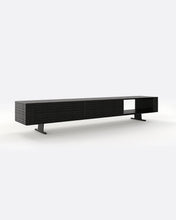 Cargar imagen en el visor de la galería, Mueble de TV FORGE de madera de teca 240 x 45 x 41 cm