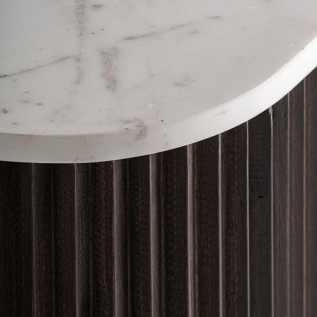 Mango Wood/Marble TV Stand