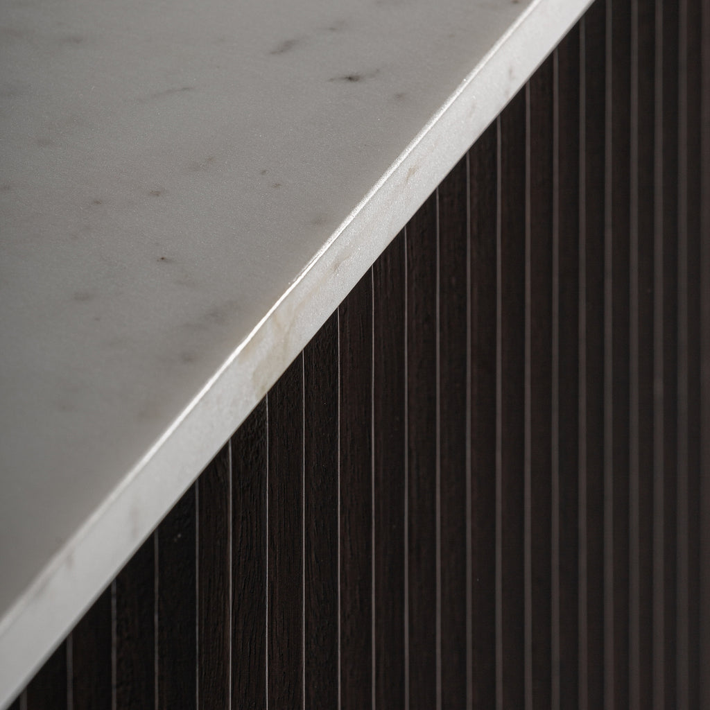 Mango Wood/Marble TV Stand