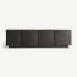 Travertine grey/ash wood TV stand