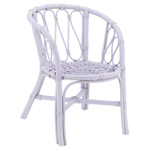 Load image into Gallery viewer, Rattan kids chair in pale purple color