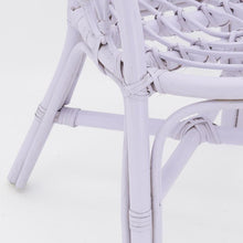 Cargar imagen en el visor de la galería, Rattan kids chair in pale purple color