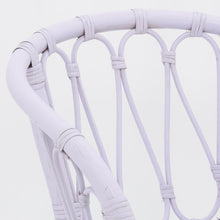 Cargar imagen en el visor de la galería, Rattan kids chair in pale purple color