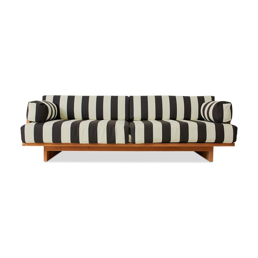 Outdoor sofa teak stracciatella