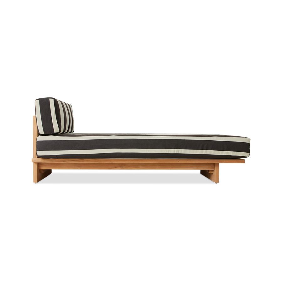 Outdoor daybed teak stracciatella