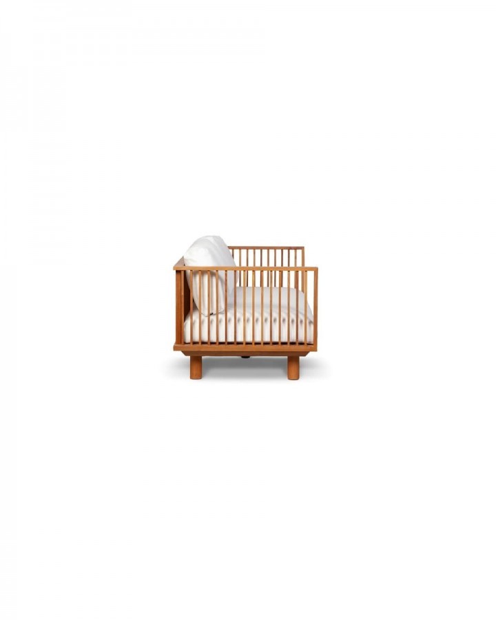 Outdoor teak 3-seater sofa white