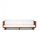 Outdoor teak 3-seater sofa white