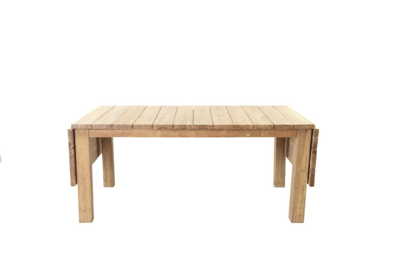 Teak outdoor dining table extendable