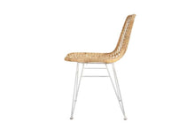 Charger l&#39;image dans la galerie, Dining Chair Rattan/White Metal