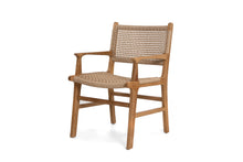 Load image into Gallery viewer, Teak dining chair with armrests