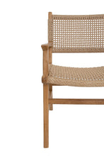 Cargar imagen en el visor de la galería, Teak dining chair with armrests