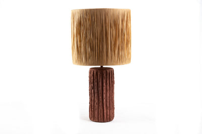 Raffia Terracotta Table Lamp