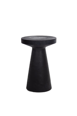 Suar wood black side table