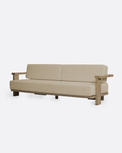 Charger l&#39;image dans la galerie, Outdoor teak 3/4-seater outdoor sofa in natural