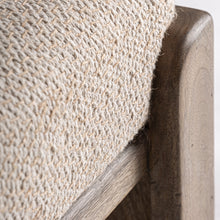 Load image into Gallery viewer, Mango Wood and Jute Bed Foot Stool
